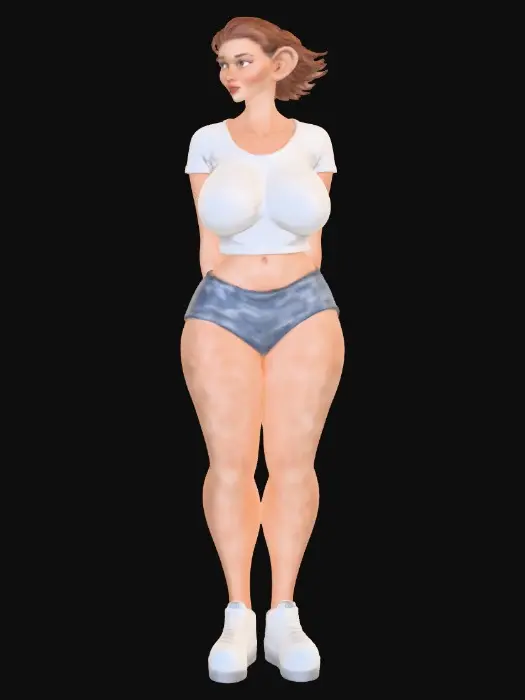 3D model for Windblown Pinup