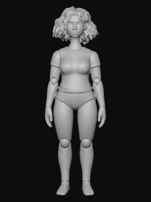 3D model for Teal Bodysuit Figure