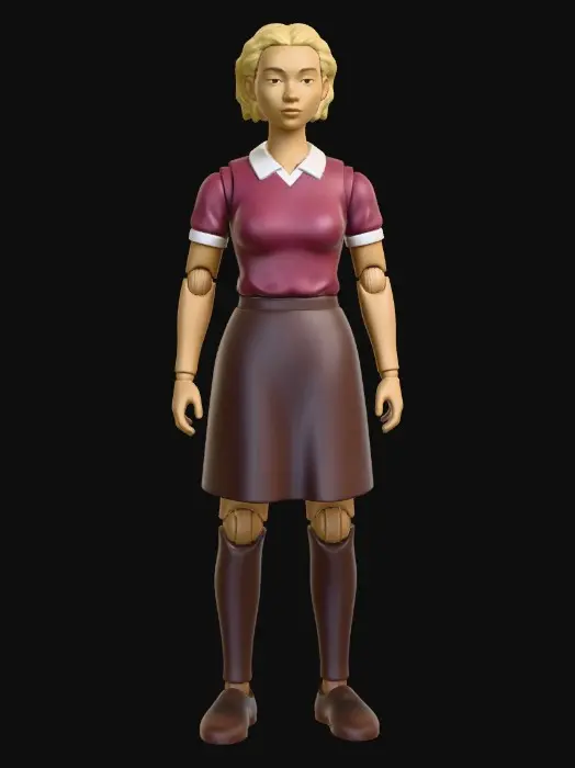 3D model for Blonde Office Clerk Action Figure