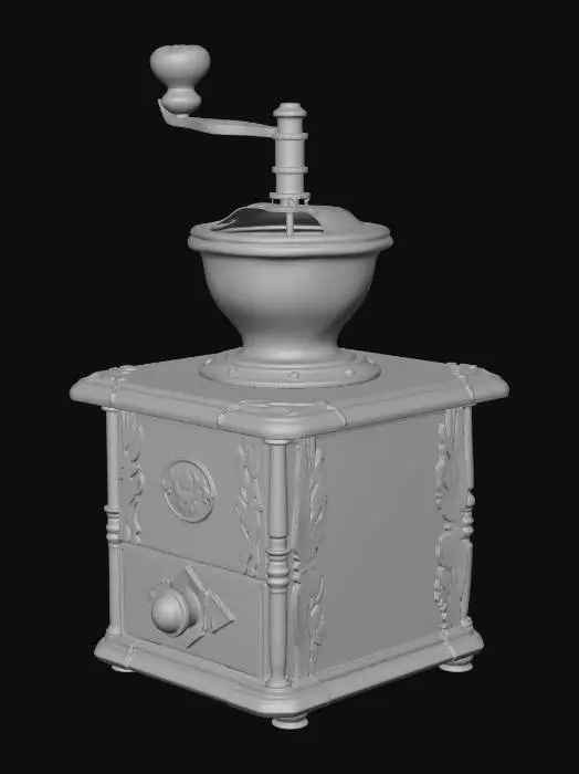3D model for Antique hand-cranked coffee grinder