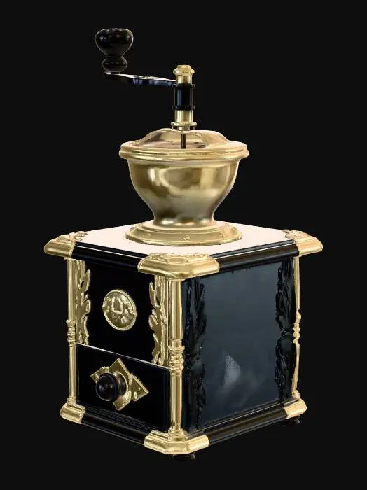 3D model for Antique hand-cranked coffee grinder