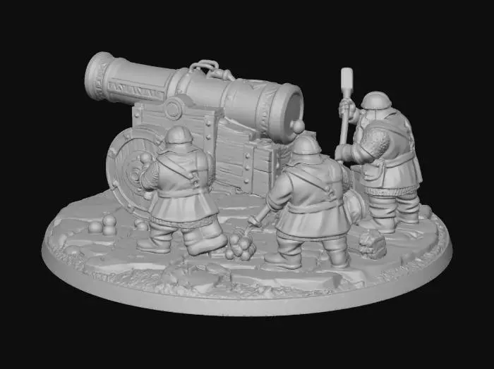 3D model for Dwarven Cannon Crew