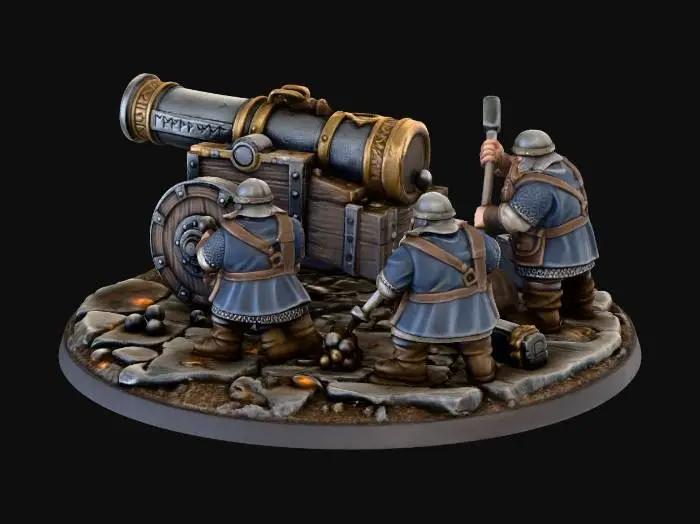 3D model for Dwarven Cannon Crew