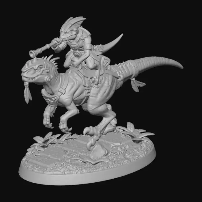 3D model for Azure Saurian Rider