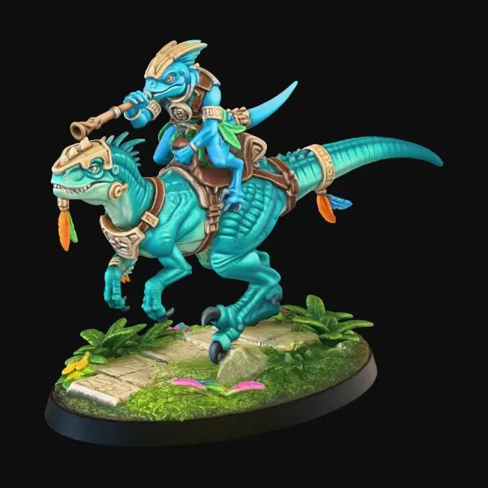 3D model for Azure Saurian Rider