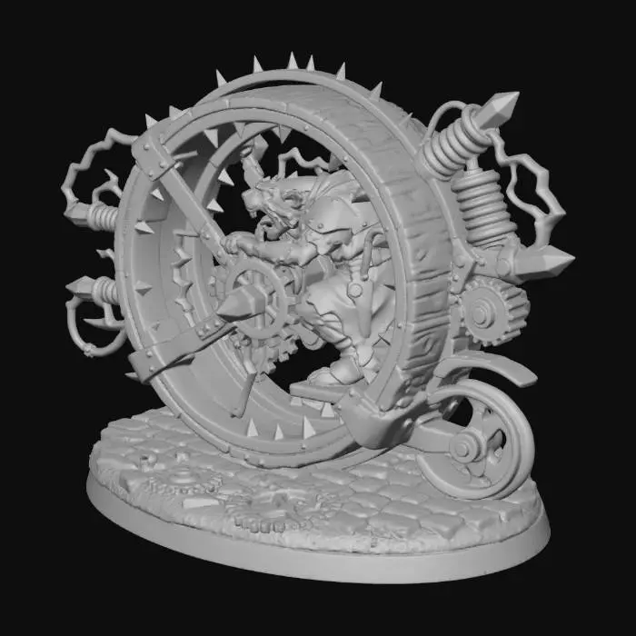 3D model for Clockwork Rat in the Spiked Wheel