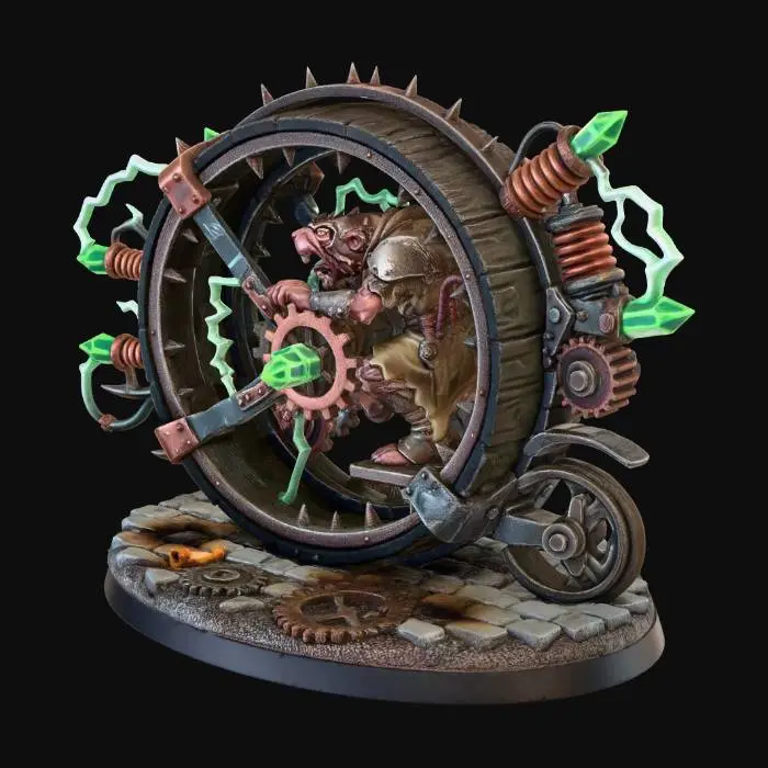 3D model for Clockwork Rat in the Spiked Wheel