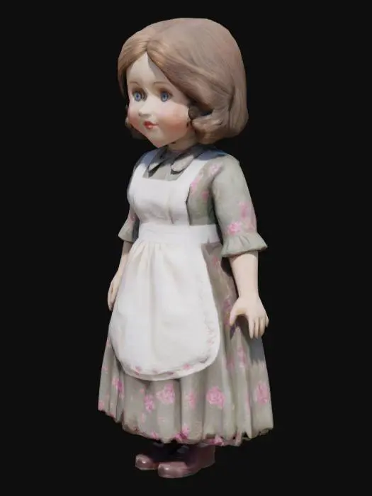 3D model for Doll in Floral Dress