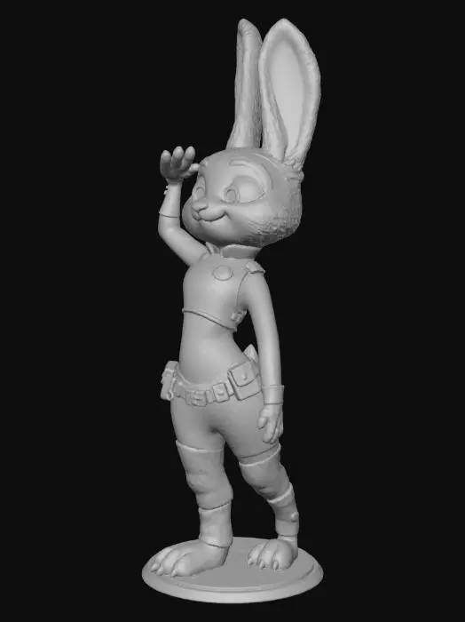 3D model for Rabbit Officer Salute