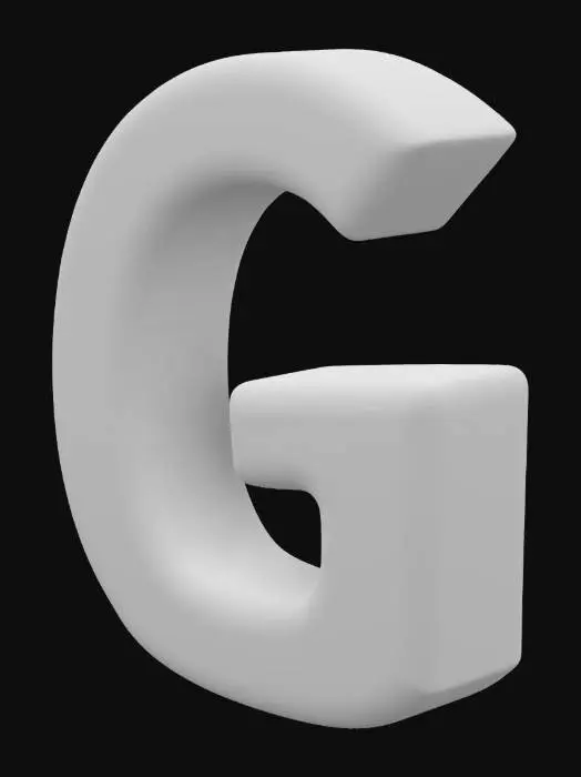 3D model for create a G LOGO PINK COLOR 