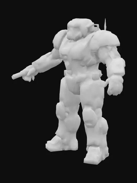 3D model for Warrior Mech Sentinel