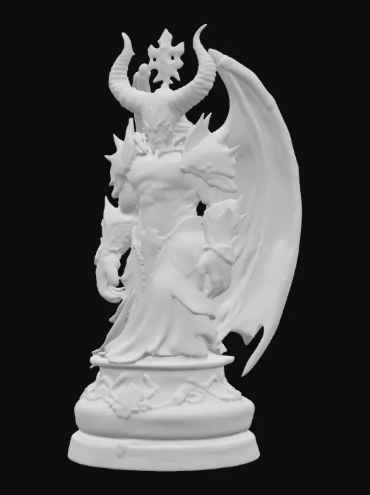 3D model for 3D фигурка короля-демонов в форме шахматы