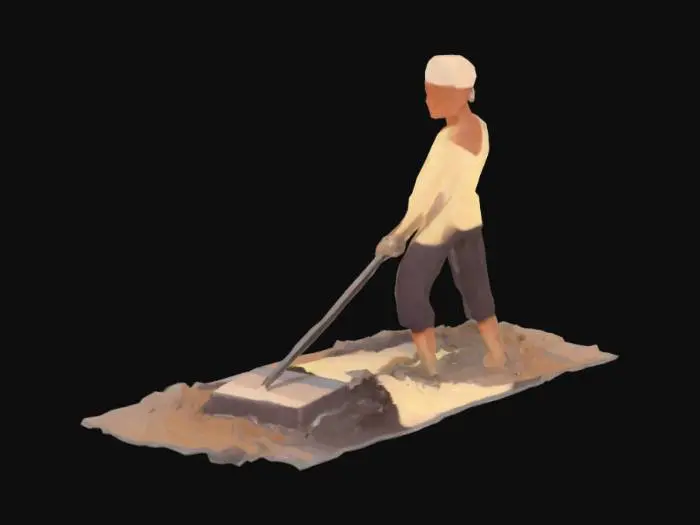 3D model for Coffee Bean Worker