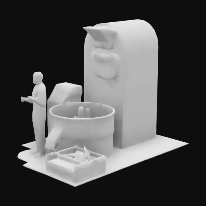 3D model for Coffee Roaster Operator
