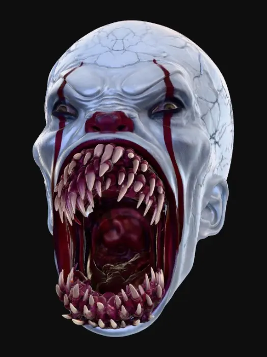 3D model for Pennywise sharp tooth roar