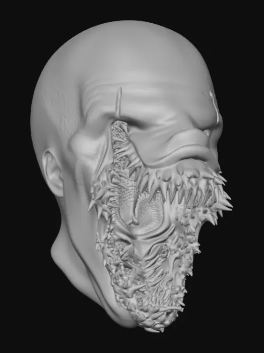 3D model for Pennywise sharp teeth head