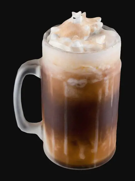 3D model for A frosted mug with a rootbeer float in it.