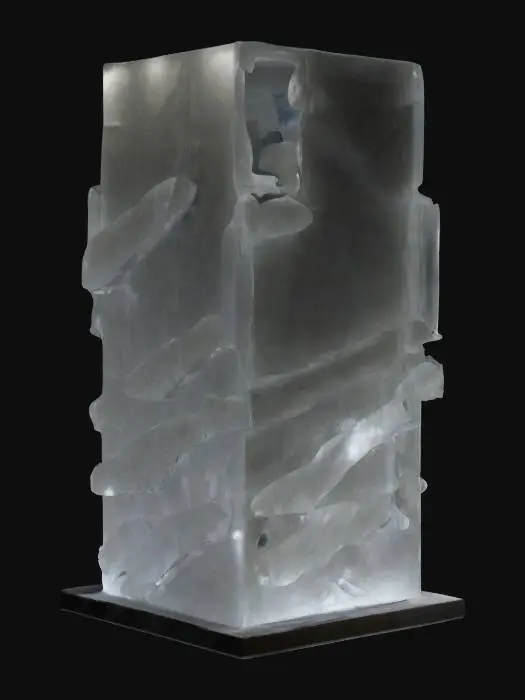 3D model for Eschers Realativity carved out of solid quartz. Nvidia volumetric lighting. life-size, 5-meters tall.