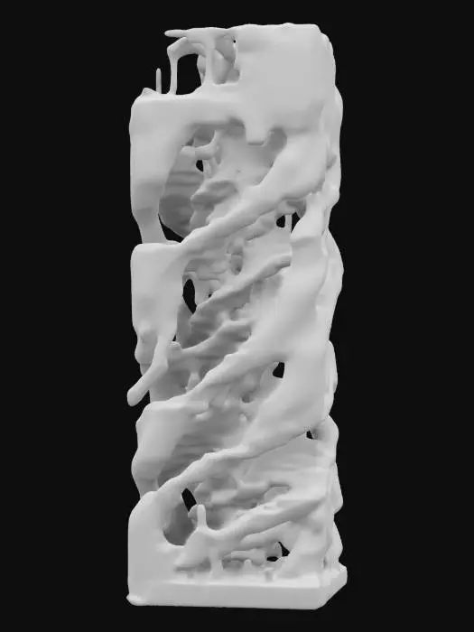 3D model for Eschers Realativity carved out of solid quartz. Nvidia volumetric lighting. life-size, 5-meters tall.