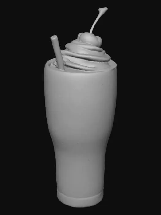3D model for A frosted glass with a Coke-float in it.    Cherry on top, straw., #Christmas2025#