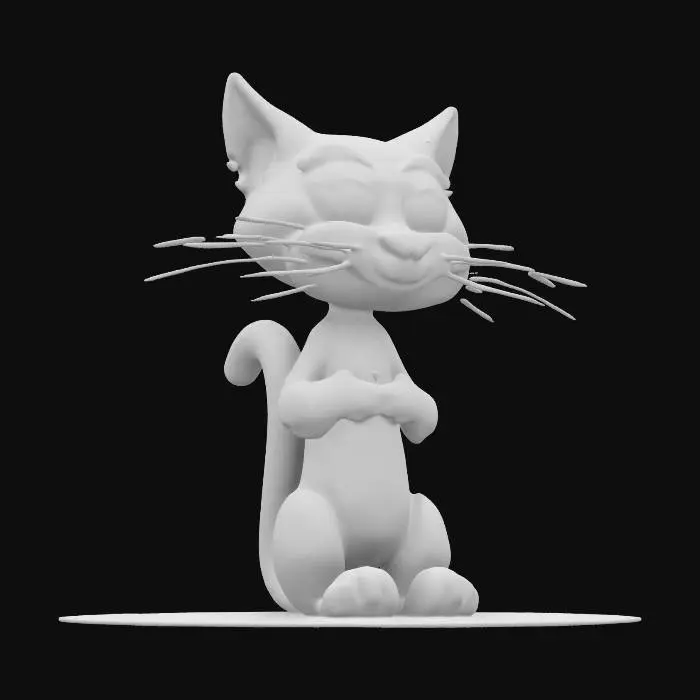 3D model for A life-size figure of Areal the cat. Gargamels Orange cat with gold fur, made of colored frosting, NVIDIA volumetric lighting, V-Ray rendering, holiday theme. #ChristmasAdventure#