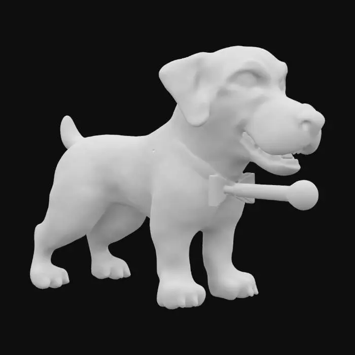 3D model for Make for me please a Rottweiler puppet named, Triumph the Insult Comic Dog. He always has a fake cigar in his mouth. He should be speaking into a microphone