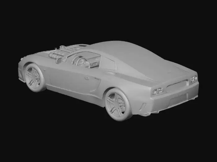 3D model for Futuristic Car Blueprint
