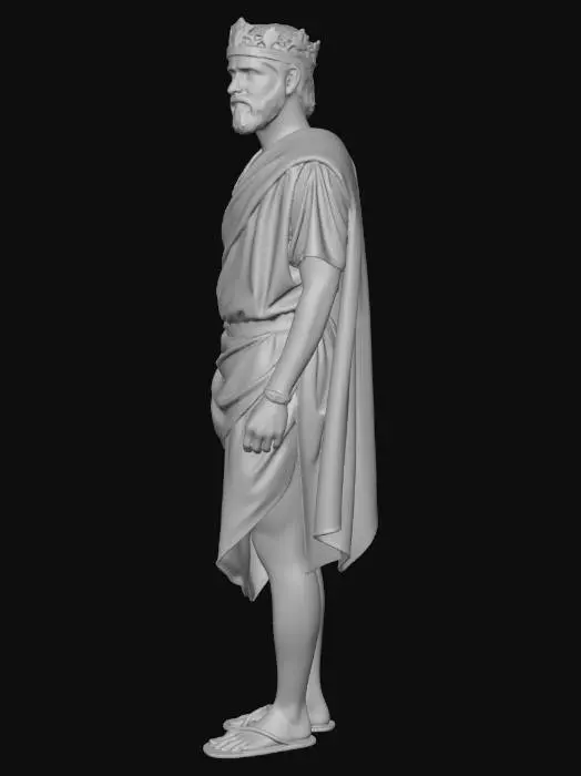 3D model for human character, wearing roman empire clothing