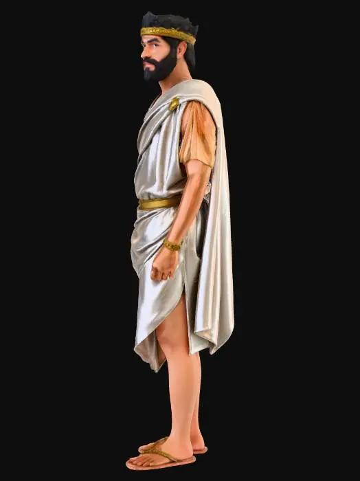 3D model for human character, wearing roman empire clothing