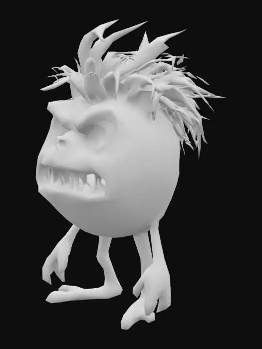 3D model for Negative character like blue circle and With normal feet and hands and big body With messy hair and teeth
Similar to a disease
