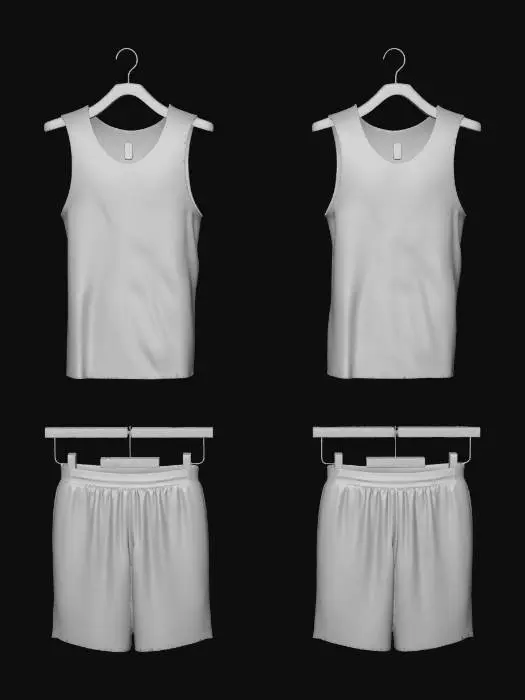 3D model for VO6 Basketball Jersey Set