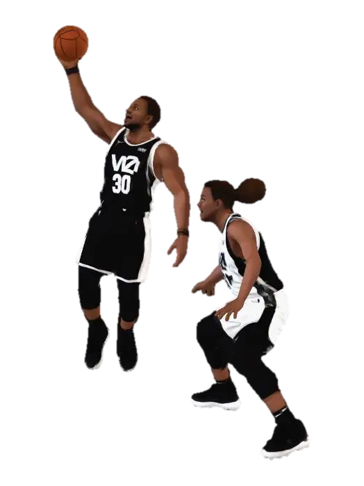High-Flying Duo - Basketball 3D model, vytvořený pomocí AI