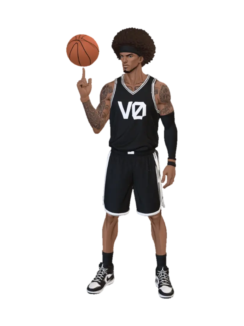 Midnight Hoops - Player-3D-modell, genererad av AI