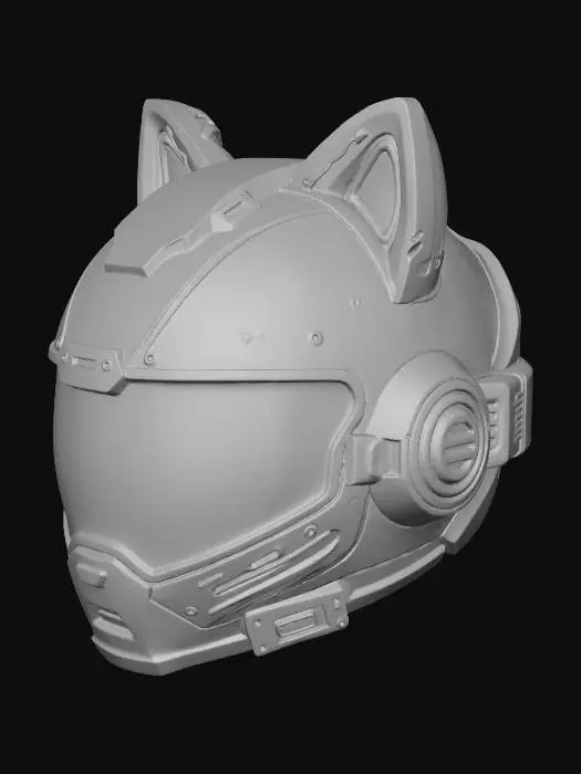 3D model for Cyber Cat Helmet