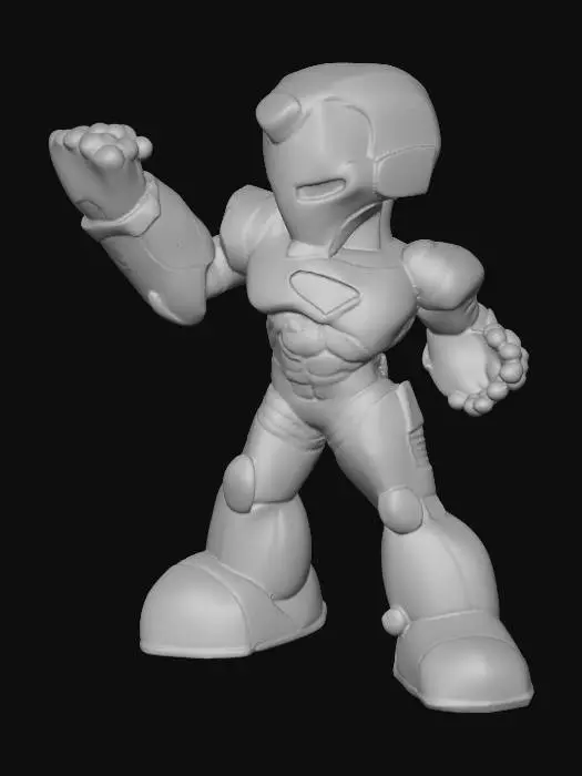 3D model for Armored Hero in Red