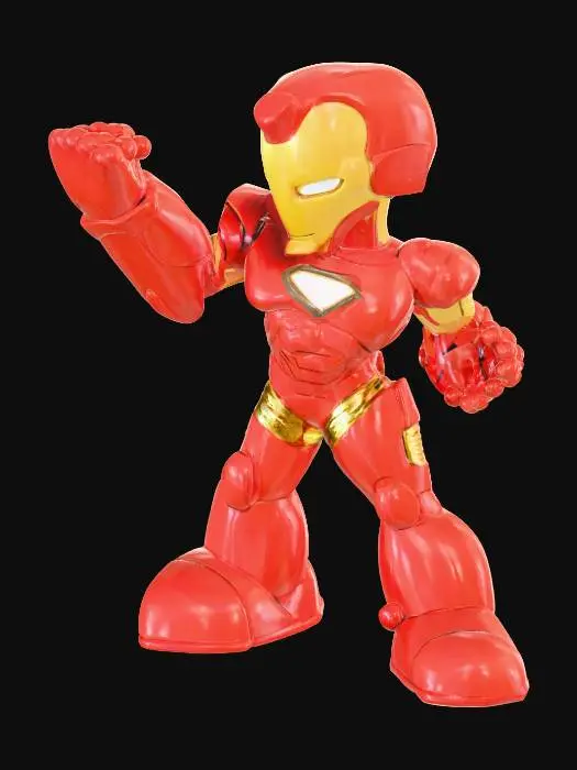 3D model for Armored Hero in Red