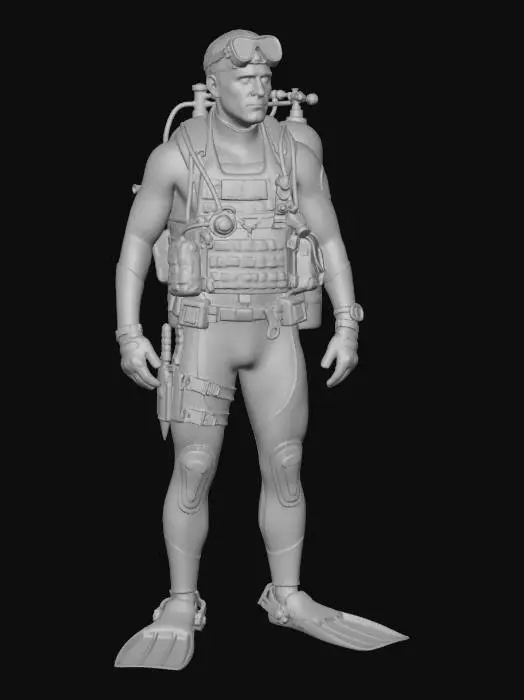 3D model for Rainy Diver