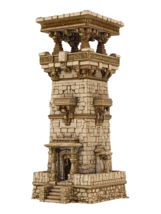 Ancient Watchtower - Fortification 3D model, vytvořený pomocí AI