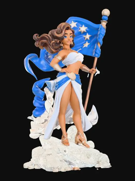 3D model for Flagbearer of European Liberty