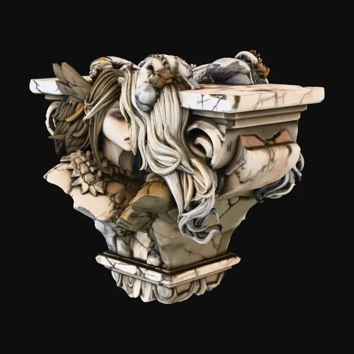 3D model for kissing girls shelf