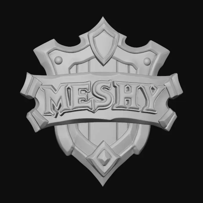3D model for Meshy Shield Emblem