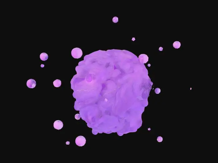 3D model for purple cloudy planet