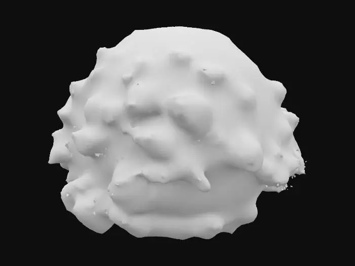 3D model for purple cloudy planet