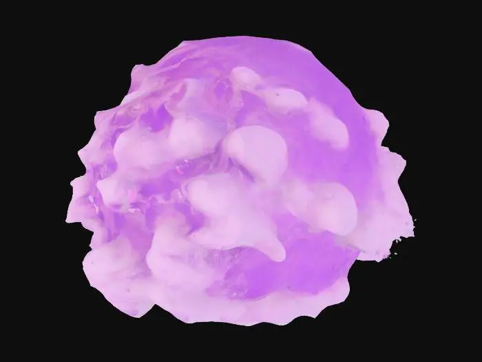 3D model for purple cloudy planet