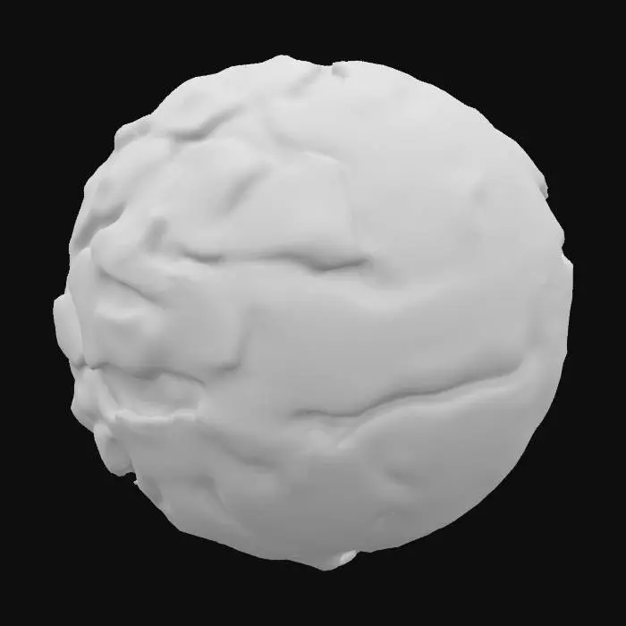 3D model for spherical planet, frost, snow