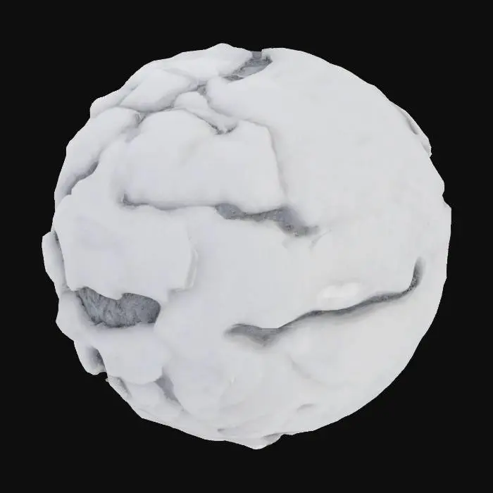 3D model for spherical planet, frost, snow