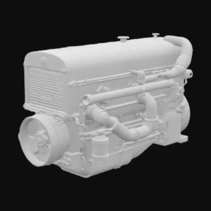 3D model for bus engine and radiator