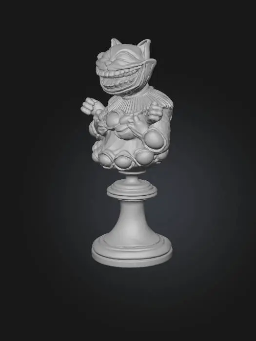 3D model for Smiling Cat Sculpture