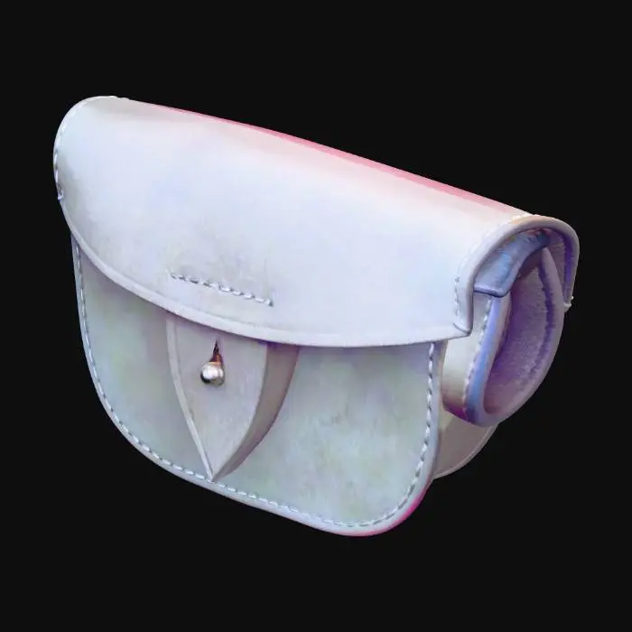 3D model for Tan suede belt pouch