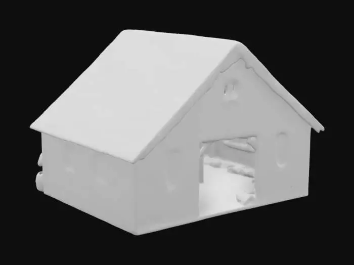 3D model for anime village house